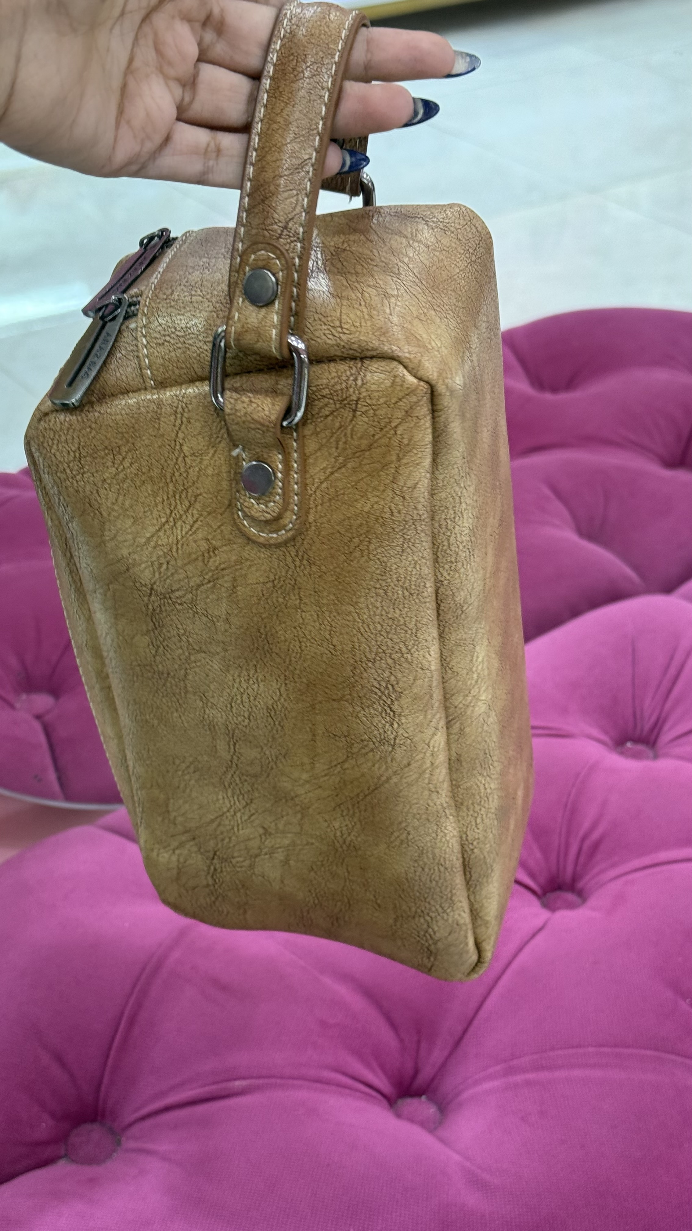 کیف چرمی قهوهای ARMABAG دو زیپ – کد 182