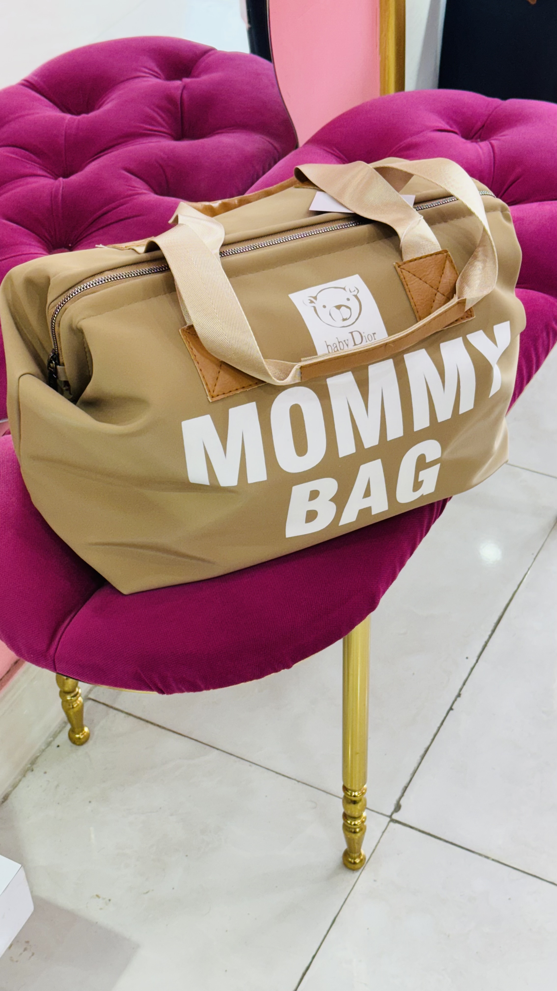 کیف بزرگ مامان‌ها (Mommy Bag) رنگ کرم مدل ۲۳۷