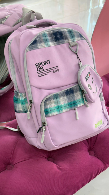 کولهپشتی بنفش روشن SPORT OR با کیف کوچک – کد 246