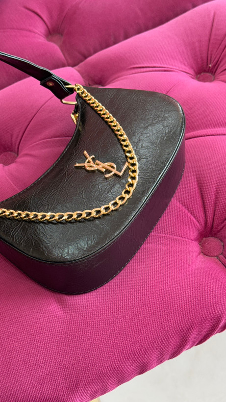 کیف زنانه مشکی YSL با زنجیر طلایی – کد 339