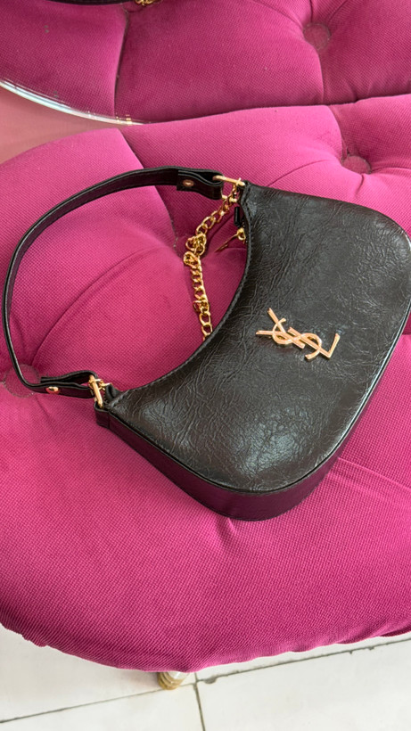 کیف زنانه مشکی YSL با زنجیر طلایی – کد 339