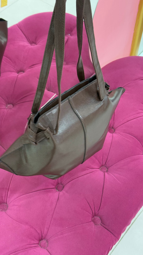 کیف دستی زنانه چرمی قهوهای تیره برند زارا مدل ۳۳۰