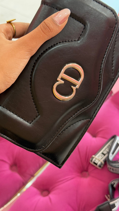 کیف دستی مشکی لاکچری CHRISTIAN DIOR با بند برنددار – کد 412