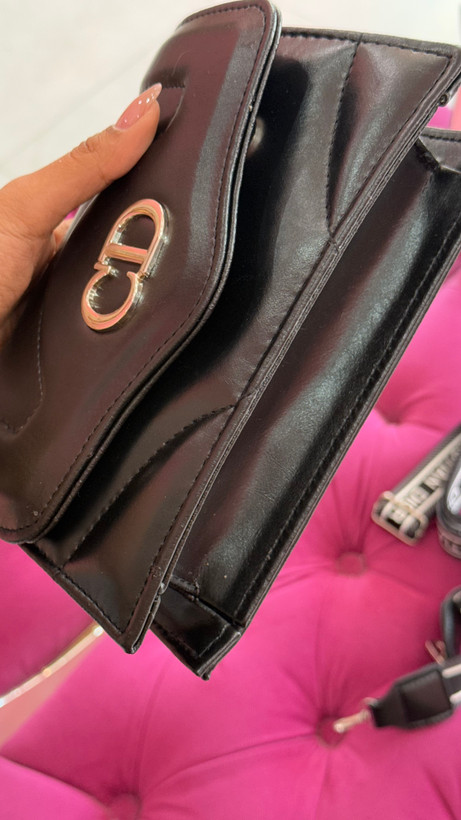 کیف دستی مشکی لاکچری CHRISTIAN DIOR با بند برنددار – کد 412