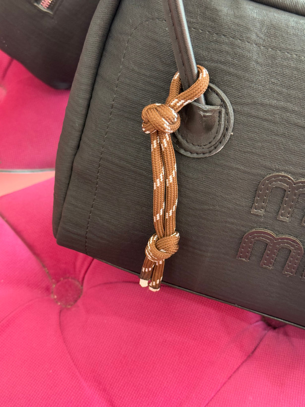 کیف دستی قهوهای MIU MIU با پاپیون تزئینی – کد 416