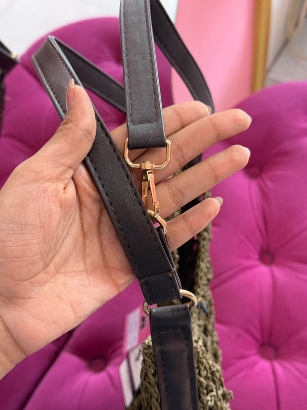 کیف دستی سبز زیتونی توری لاکچری YSL – کد 431