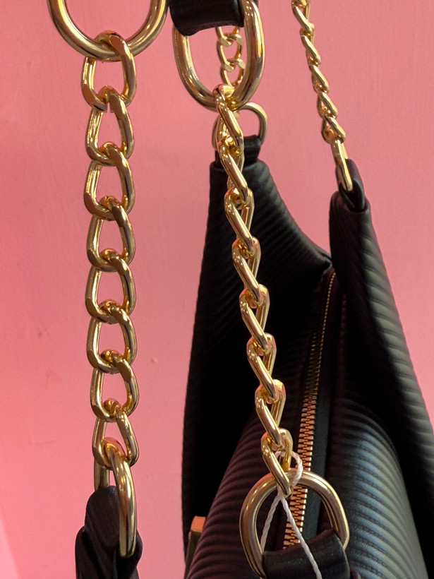 کیف دستی مشکی لوکس YSL با بند زنجیری – کد 433