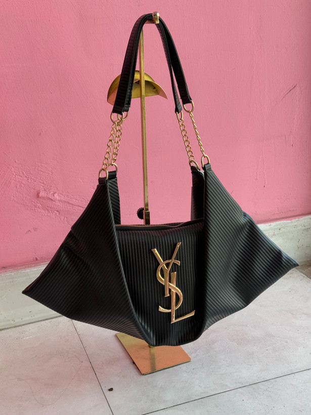 کیف دستی مشکی لوکس YSL با بند زنجیری – کد 433