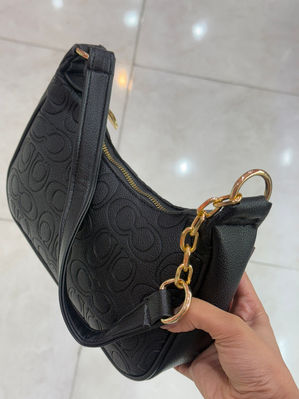 کیف دوشی قهوهای طرح COACH با بند زنجیری – کد 410