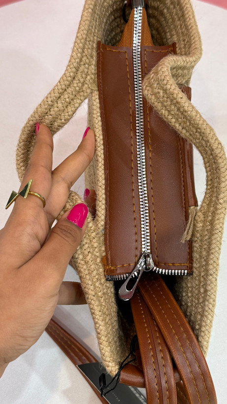 کیف زنانه حصیری – مدل چرمی Bershka (کد ۴۶۹)