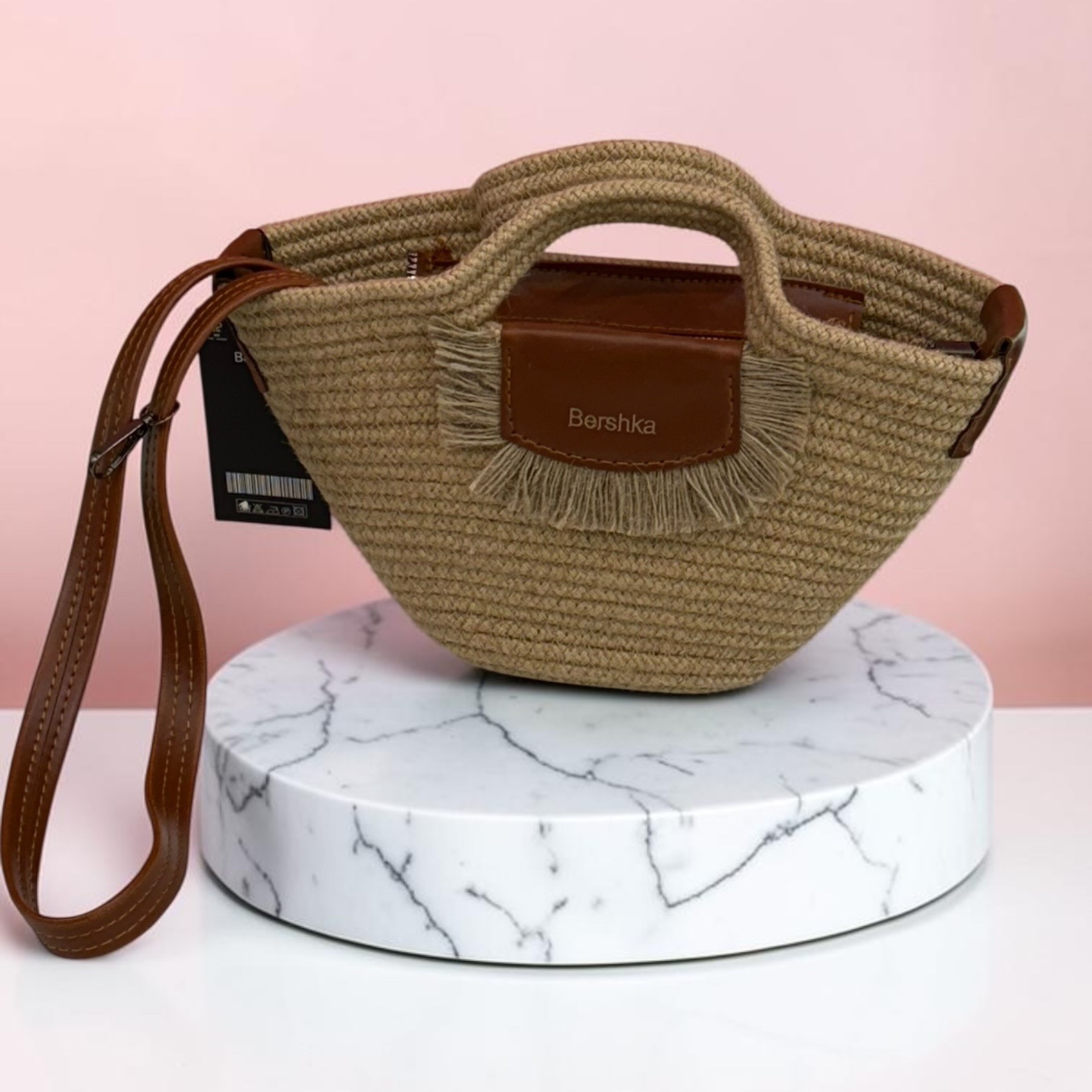 کیف زنانه حصیری – مدل چرمی Bershka (کد ۴۶۹)