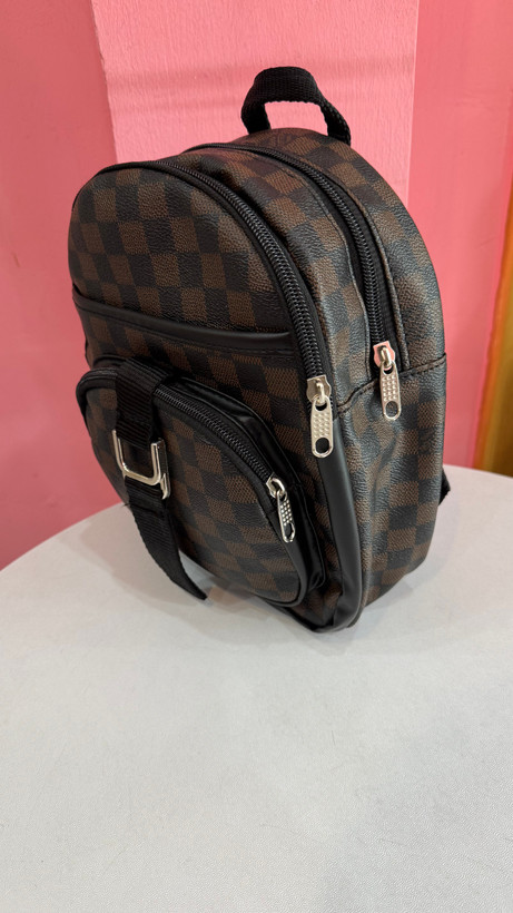 کولهپشتی زنانه طرح برند Louis Vuitton رنگ قهوهای با طراحی چندجیب کد ۵۷۶