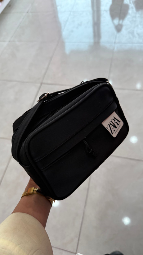 کیف دوشی زنانه کوچک برند ZARA رنگ سرمهای کد ۵۸۴