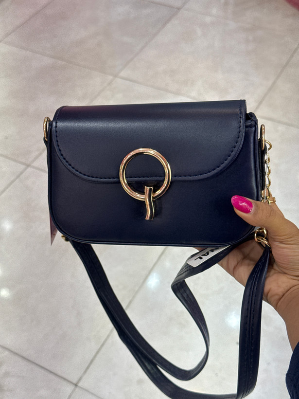 کیف دستی قهوهای شیک با قفل طلایی – کد ۵۸۳