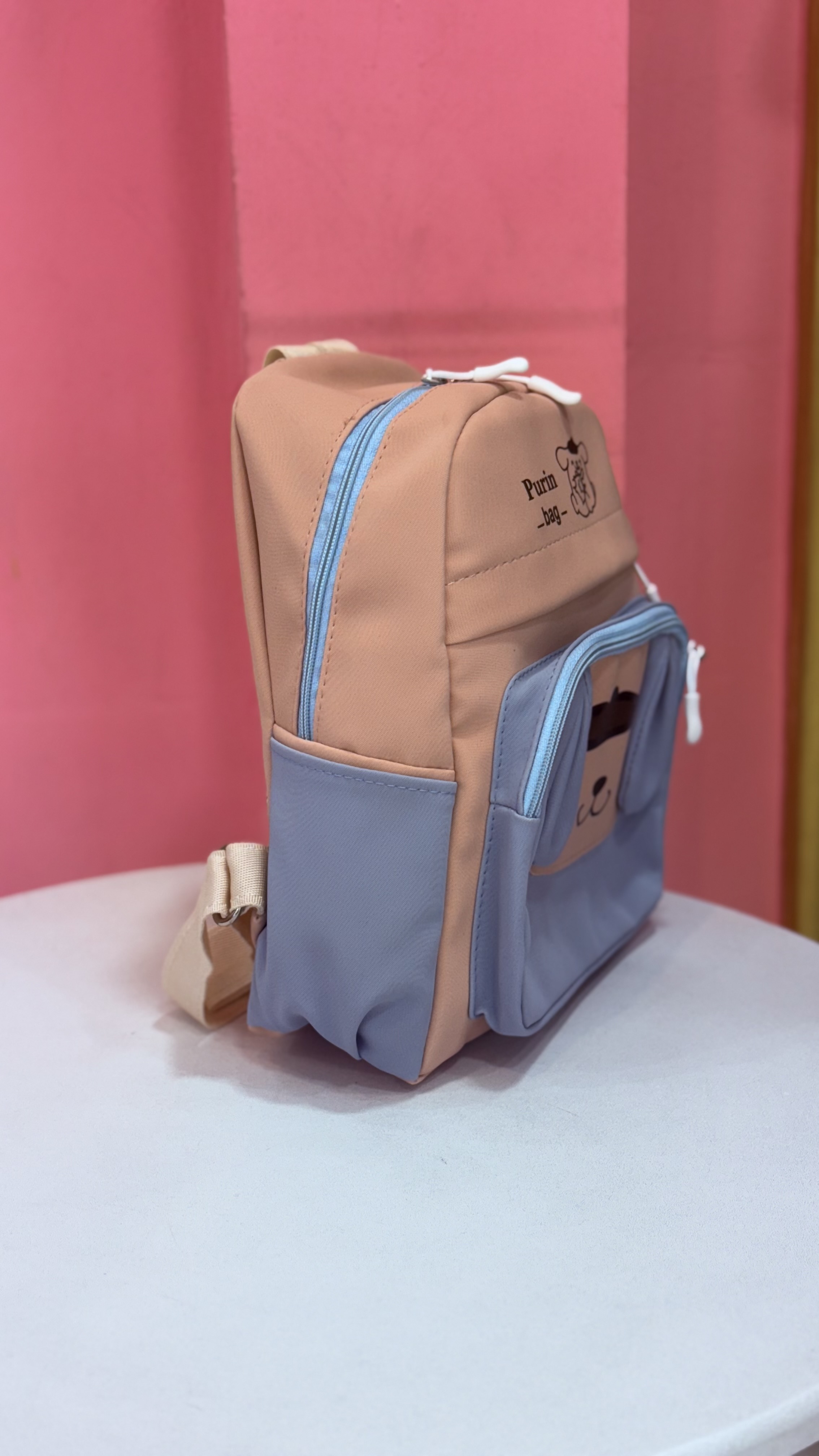 کولهپشتی فانتزی دخترانه طرح پومپوم پورین (Purin Bag) - کد ۶۱۶