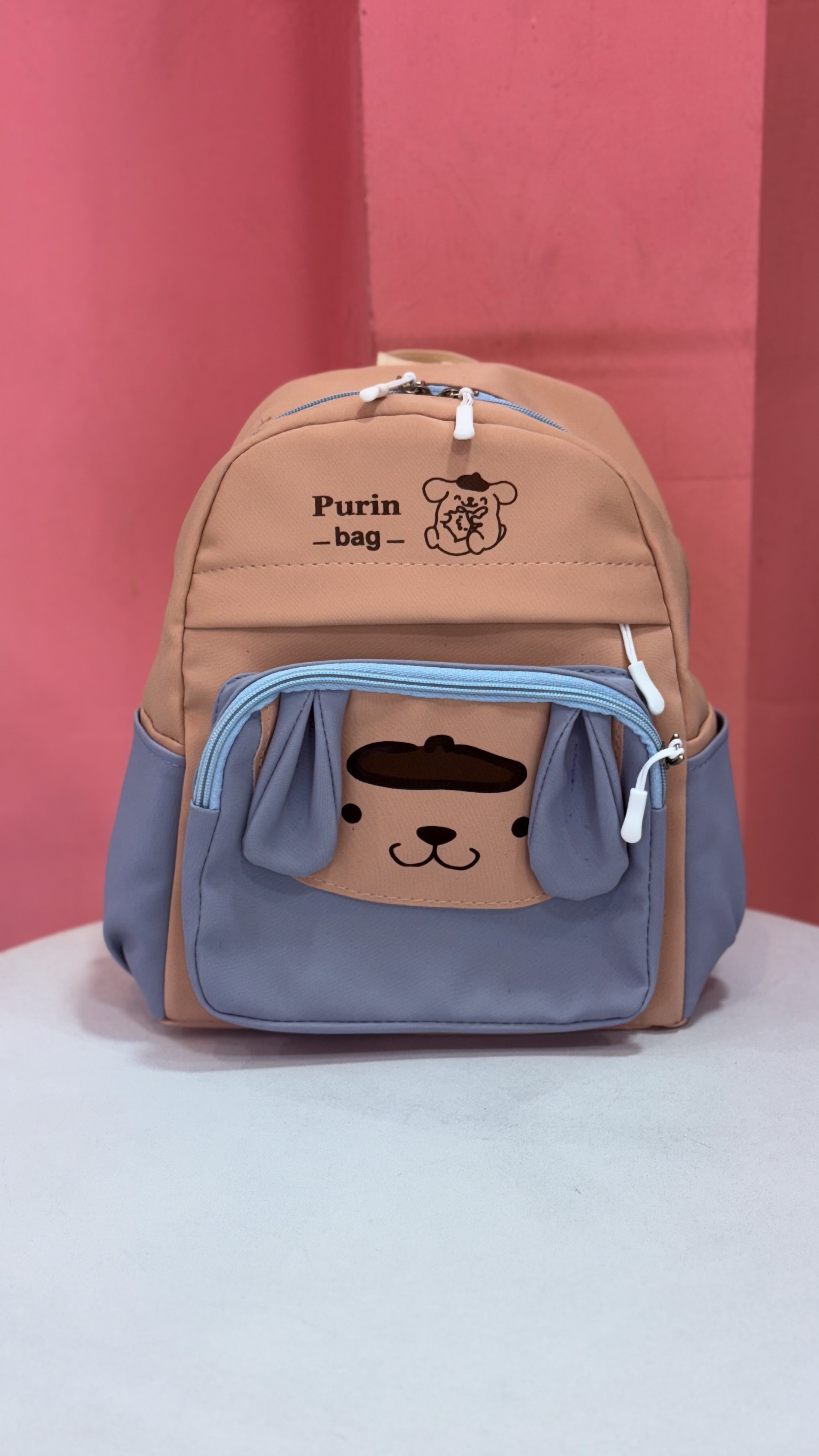 کوله‌پشتی فانتزی دخترانه طرح پوم‌پوم پورین (Purin Bag) - کد ۶۱۶